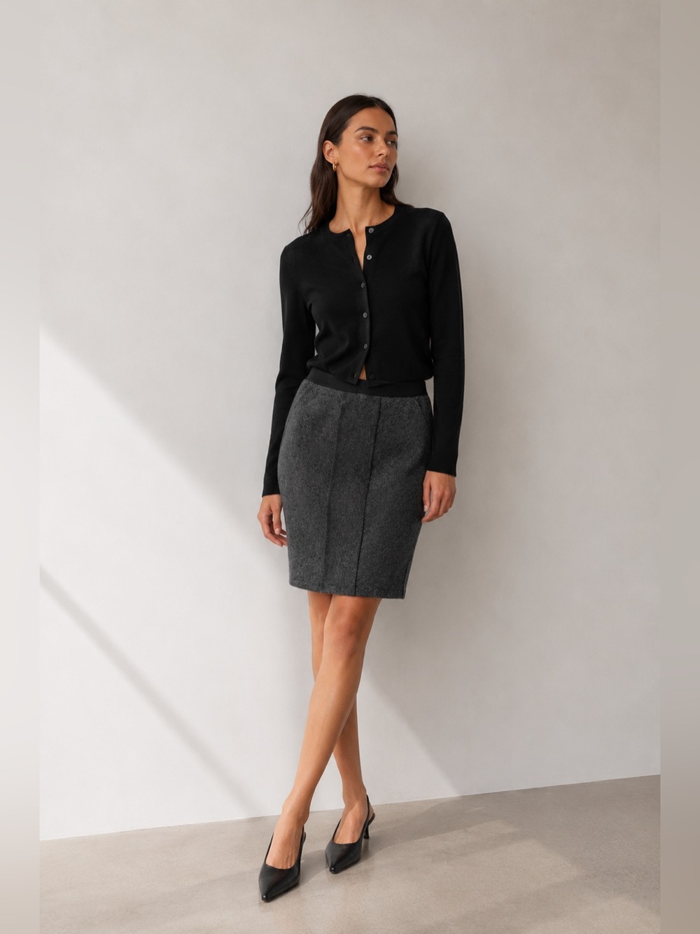 LOU & GREY sweater plush soft knit skirt M
